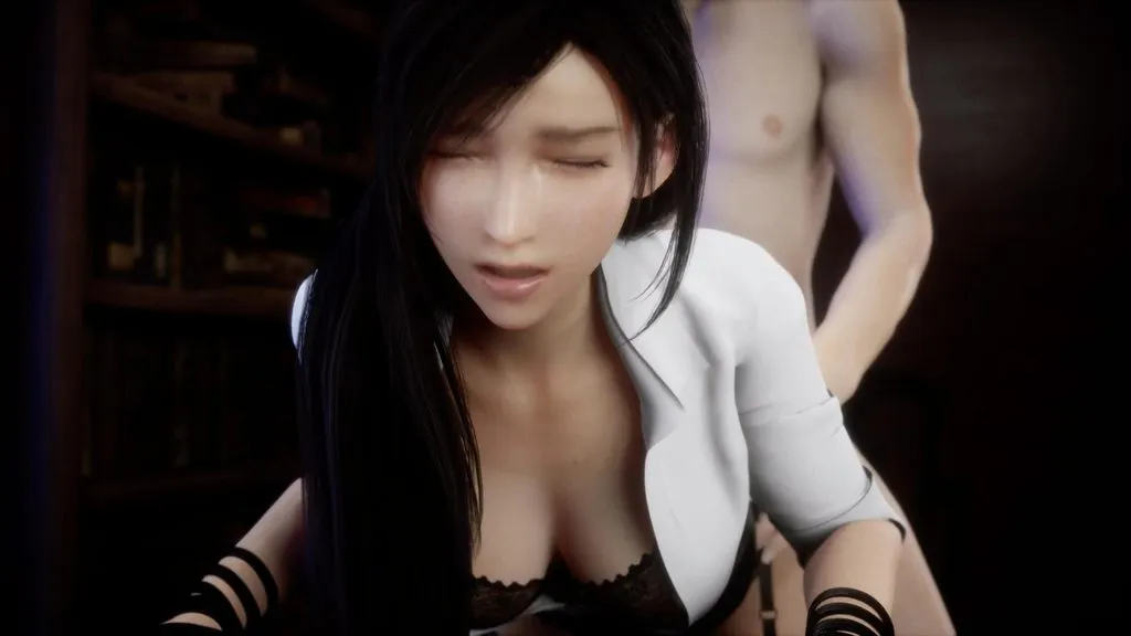 [juicyneko] Tifa Doggy On Desk | anime | 03:24