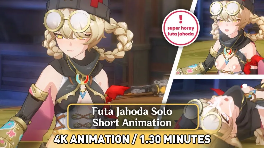 [PastaPaprika] Futa Jahoda Solo SHORT ANIMATION (4K) | anime | 01:33
