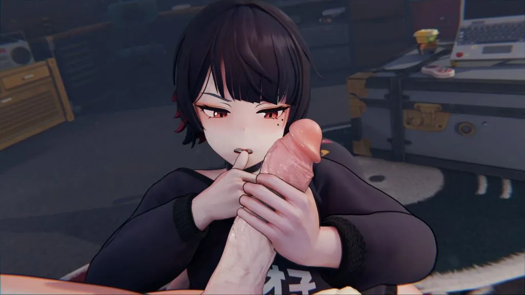 [StarryMomoko] Ellen oral + handjob climax | anime | 02:03